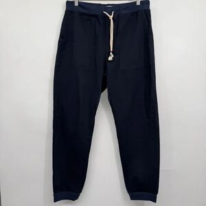 Sol Angeles Navy Blue Relaxed Drawstring Cotton Jogger Pants Size Large